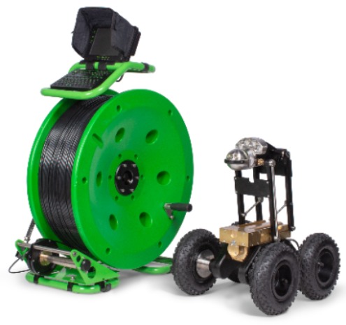 TROGLOTREK Pipe Inspection Crawler with Extended Wheels