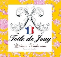 Rideauvoile Toile de Jouy haute couture tissu mètre